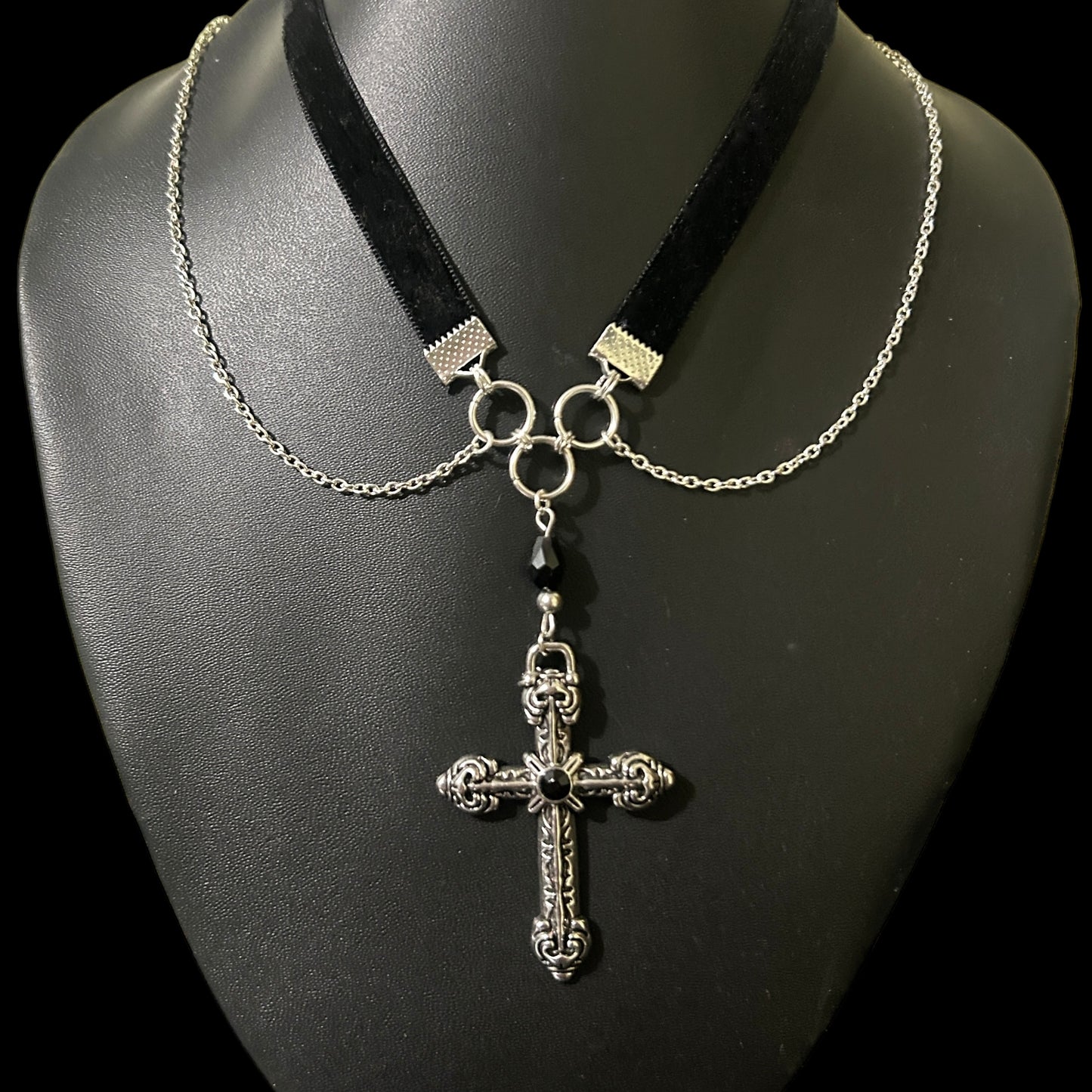 Nocturnal Faith Cross Choker