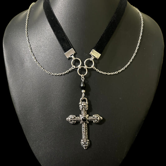 Nocturnal Faith Cross Choker