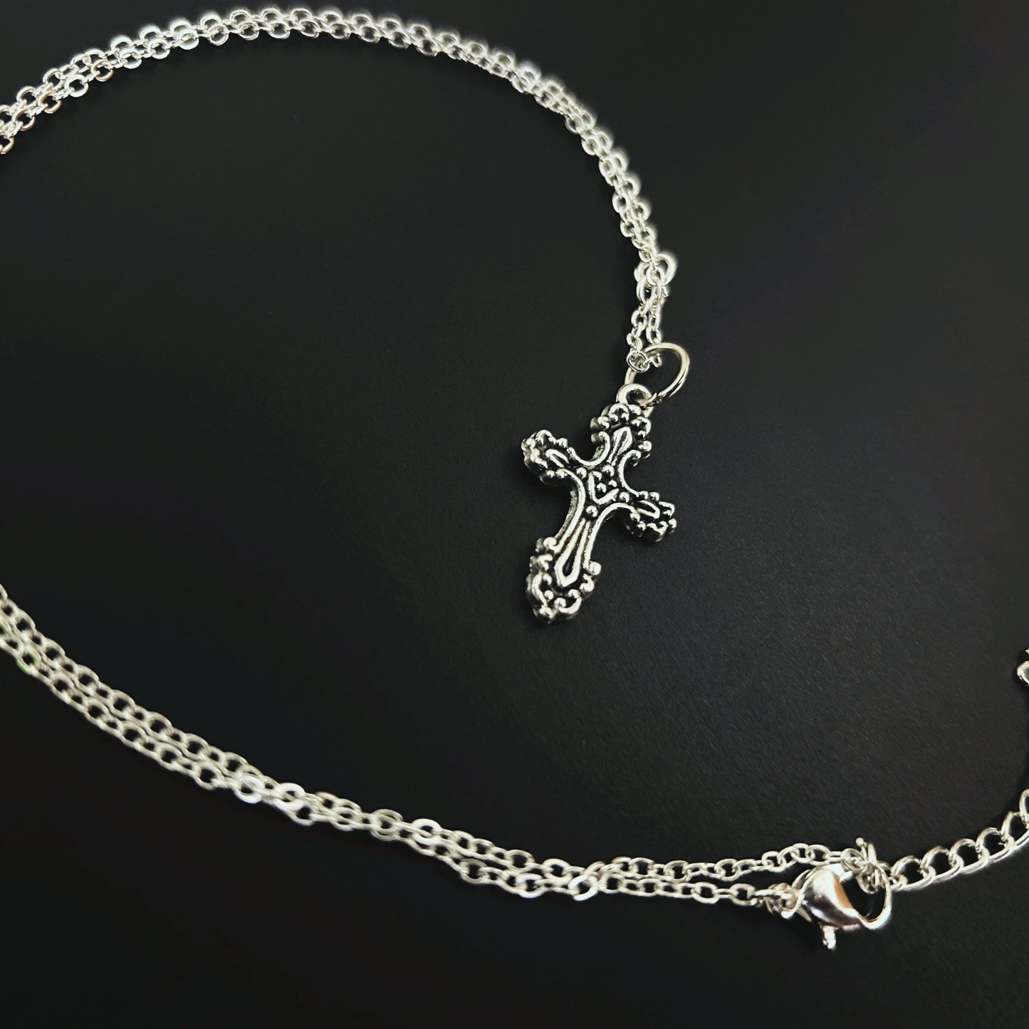 Eternal Flame Cross Necklace