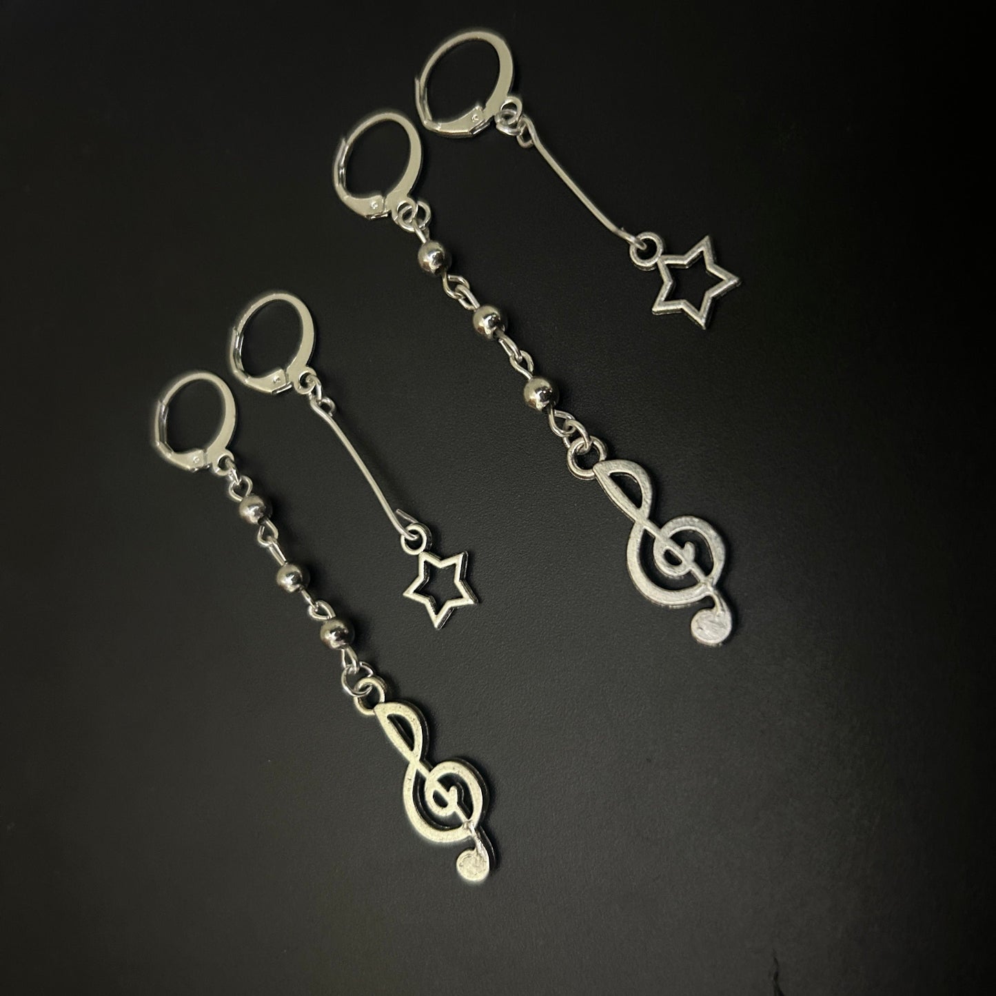 Starry Note Drop Earrings Set