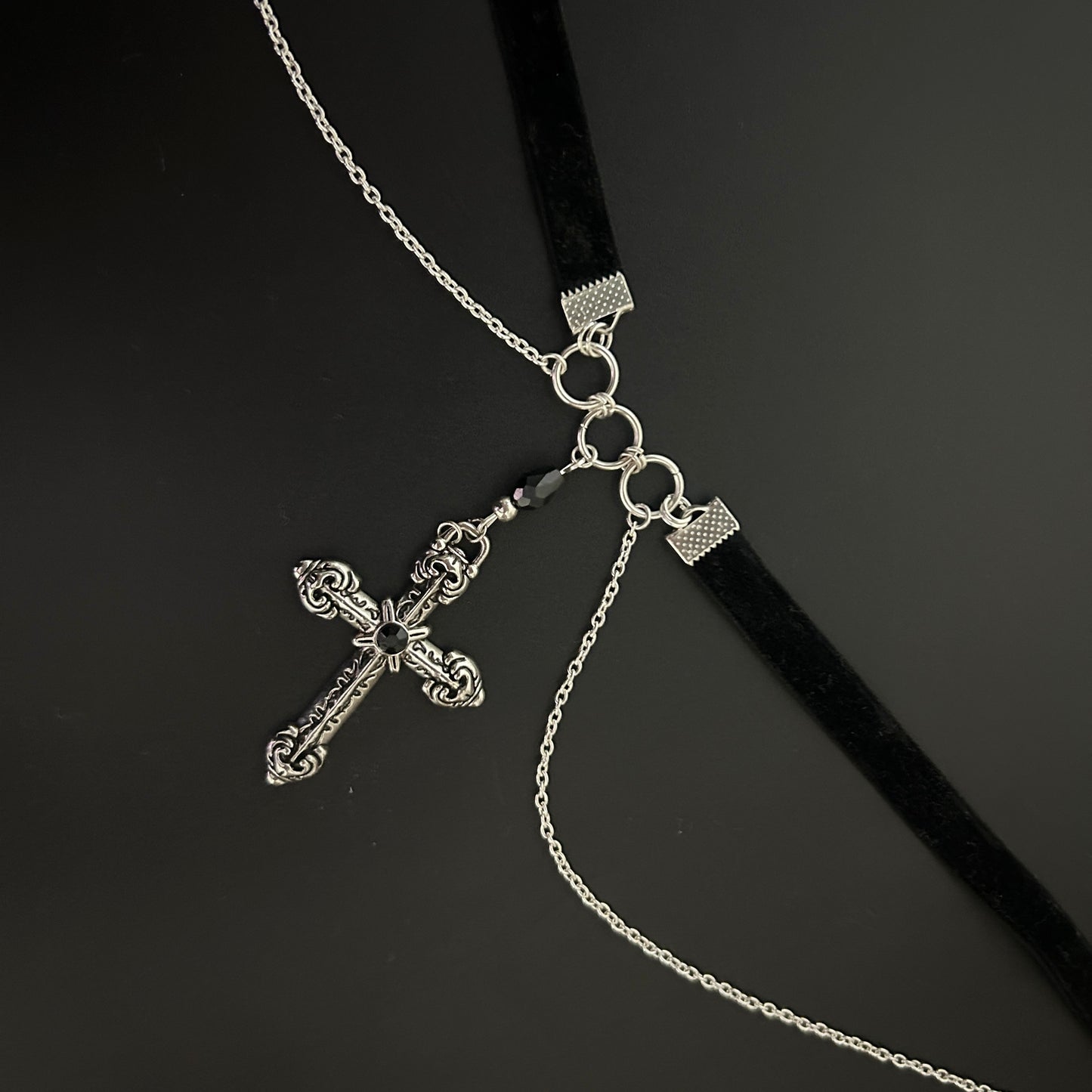 Nocturnal Faith Cross Choker