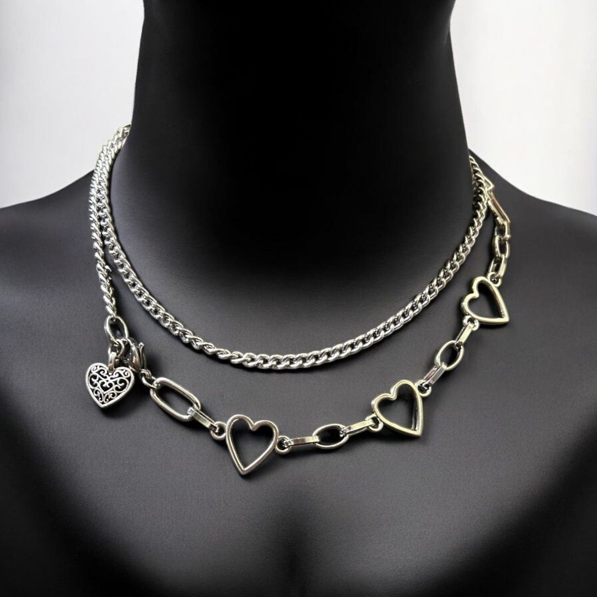 Gothic Y2K Punk Layered Necklace Cum Waist Chain by Phantom Cat India. Pair with leather or florals, this one's an all-rounder