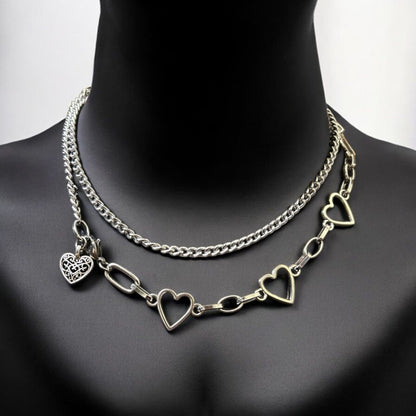 Gothic Y2K Punk Layered Necklace Cum Waist Chain by Phantom Cat India. Pair with leather or florals, this one's an all-rounder