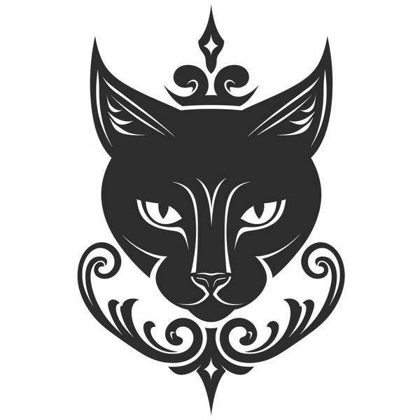 Phantom Cat Logo - Gothic and Grunge Jewelry Brand Cat Logo