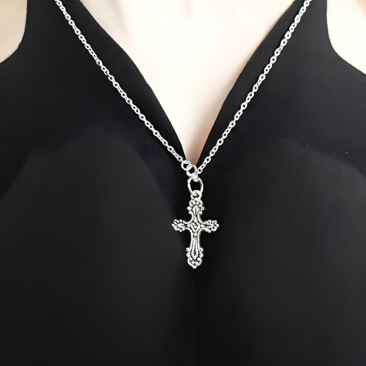 Eternal Flame Cross Necklace