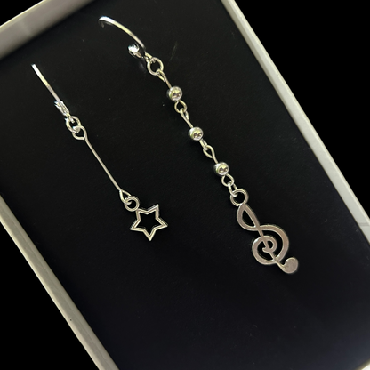 Starry Note Drop Earrings Set